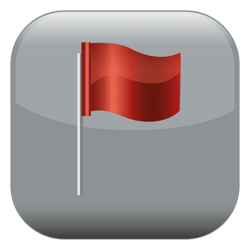 Red Flag Square Icon