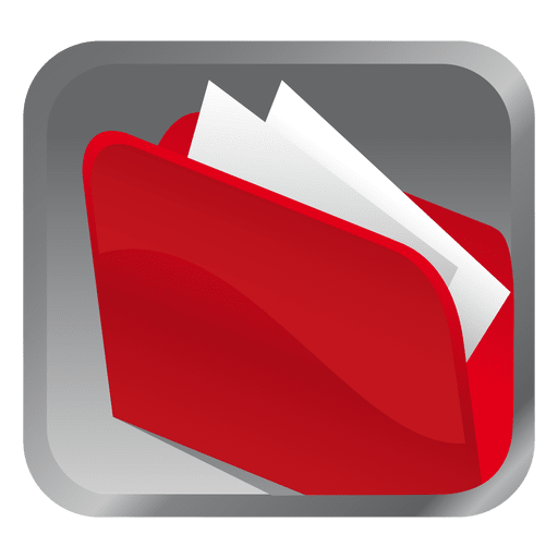 Red Folder Square Icon