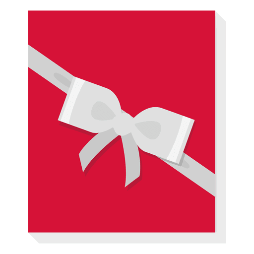 Red Gift Box Silver Bow Icon