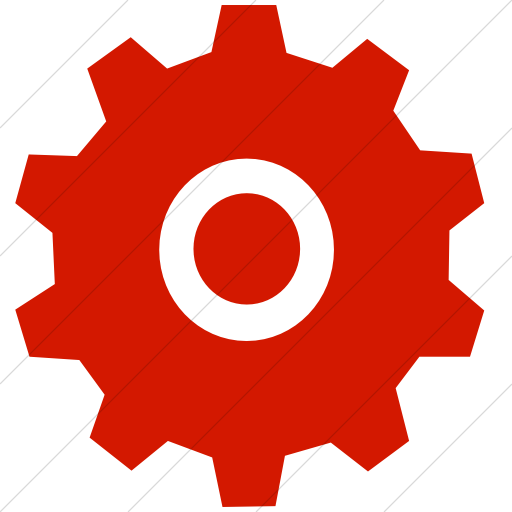 Simple Red Classica Gear Icon