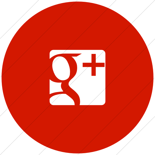 Flat Circle White On Red Foundation Social Google