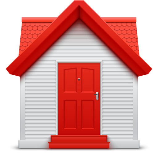 Home, Red, Soda Icon