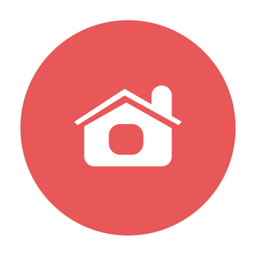 Main, Index, Mainpage, Red, Circular, Home, Modern Icon