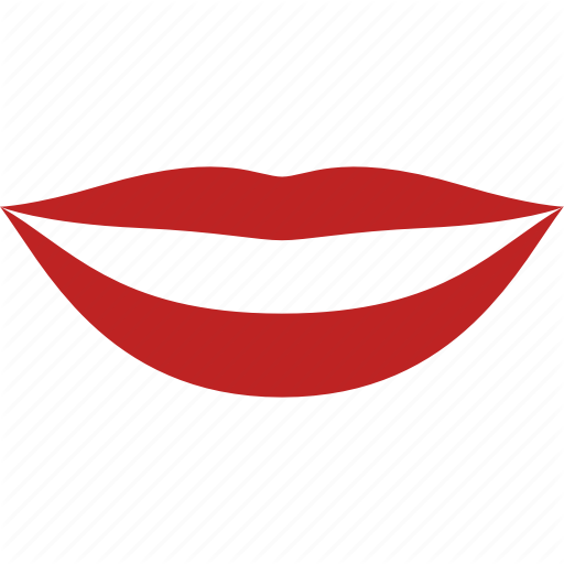 Happy, Lips, Lipstick, Mouth, Red, Smile, Teeth Icon