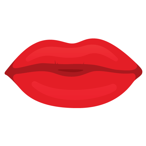 Red Mouth Lips Icon