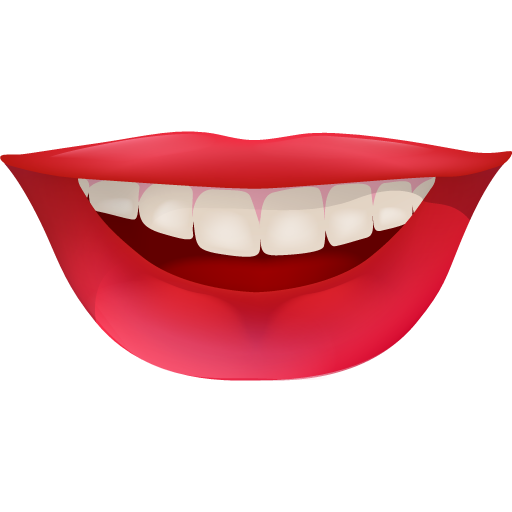 Teeth, Hollywood, Smile, Red, Smiley, Lips, Funny, Happy Icon