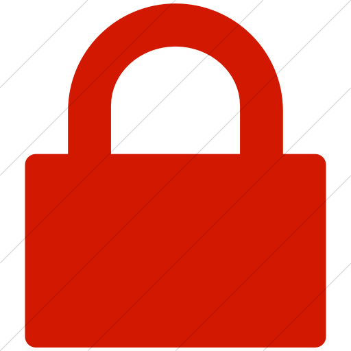 Simple Red Broccolidry Lock Icon