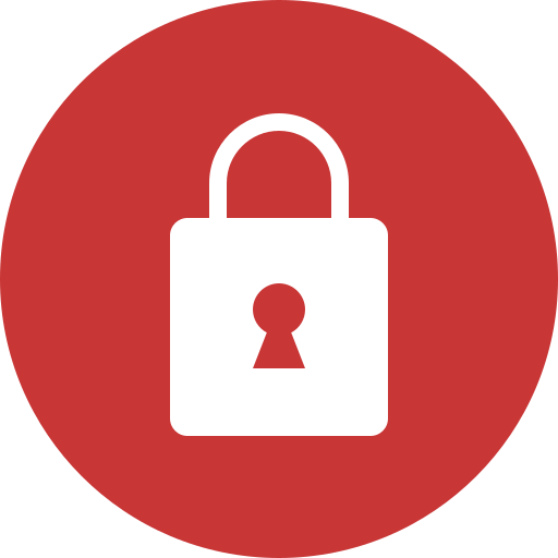 Lock, Red Icon Free Of Web Ui Color