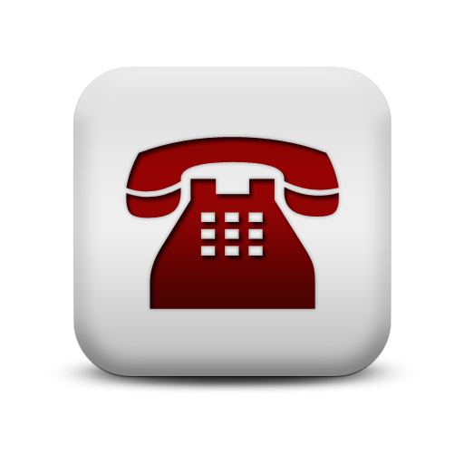 Matte Red And White Square Icon Business Phone Solid