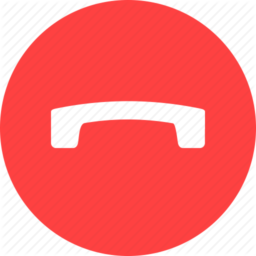 Call, Circle, Finish, Phone, Red, Talk Icon