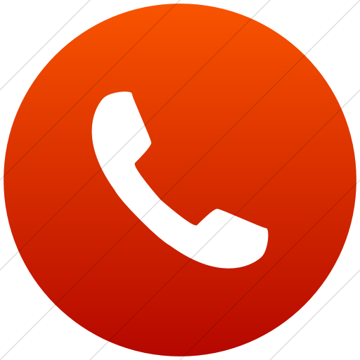 Flat Circle White On Red Gradient Broccolidry Phone Icon