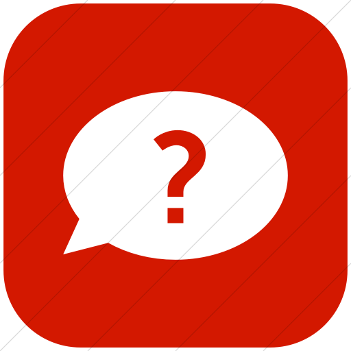 Flat Rounded Square White On Red Raphael Bubble