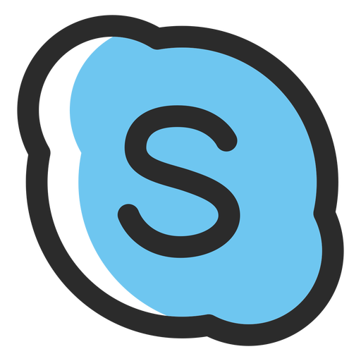 Skype Colored Stroke Icon
