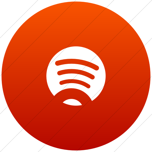 Flat Circle White On Red Gradient Foundation Social