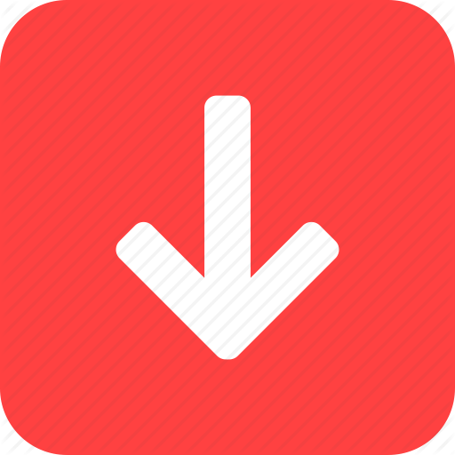 Arrow, Descend, Down, Downward, Red, Square Icon