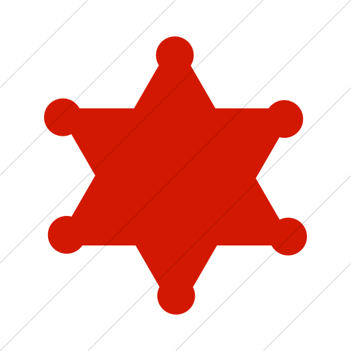Simple Red Foundation Sheriff Badge Icon