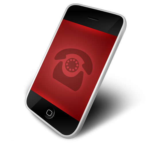 Phone, Red Icon
