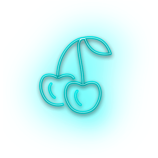 Neon Blue Cheery Icon