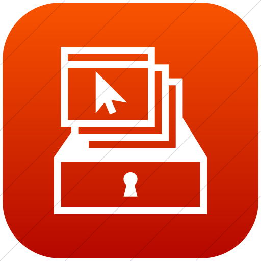 Flat Rounded Square White On Red Gradient Iconathon Web