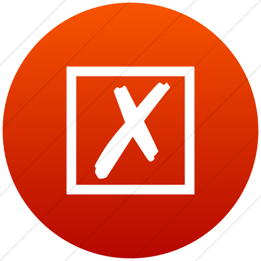 Flat Circle White On Red Gradient Classica Ballot Box