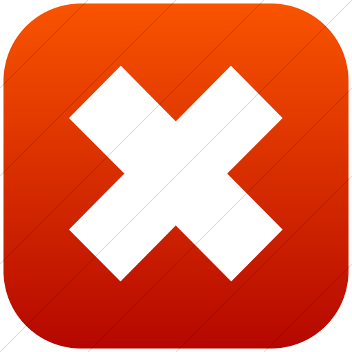 Flat Rounded Square White On Red Gradient Classica