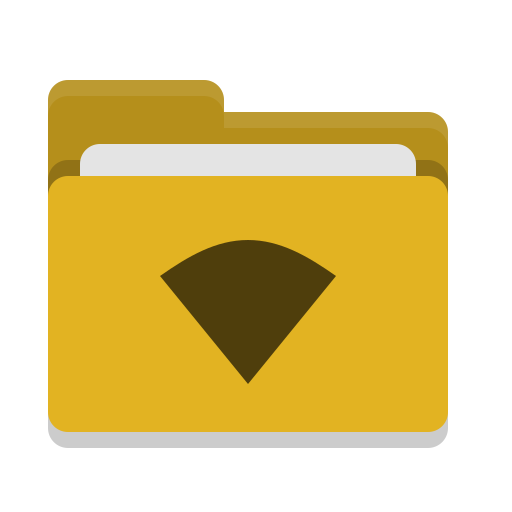 Folder, Yellow, Wifi Icon Free Of Papirus Places
