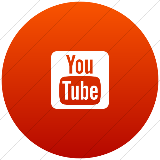 Flat Circle White On Red Gradient Foundation Social