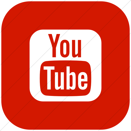 Flat Rounded Square White On Red Bootstrap Font Awesome