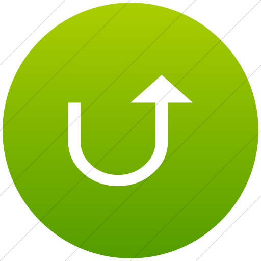 Flat Circle White On Green Gradient Classic Arrows