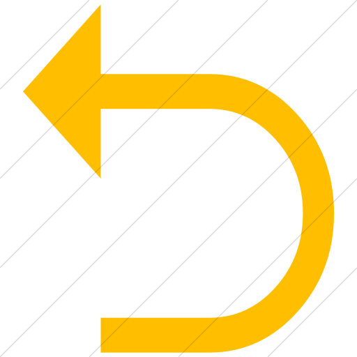 Simple Yellow Classic Arrows Redirect Left Icon