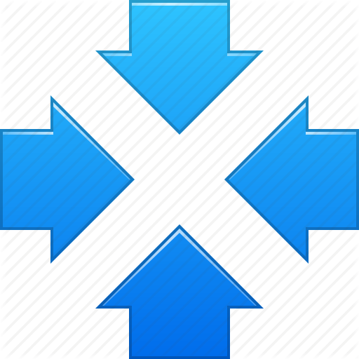 Arrows, Center, Collapse, Meeting Point, Reduce, Resize, Shrink Icon