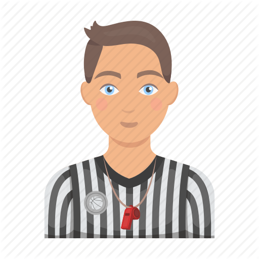 Basketball, Man, Person, Referee, Uniform Icon