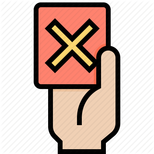 Card, Cross, Football, Red, Referee Icon