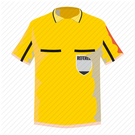 Cartoon, Cloth, Number, Referee, Shirt, Soccer, Yellow Icon