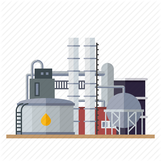 Building, Factory, Industrial, Industry, Oil, Refinery, Tanks Icon