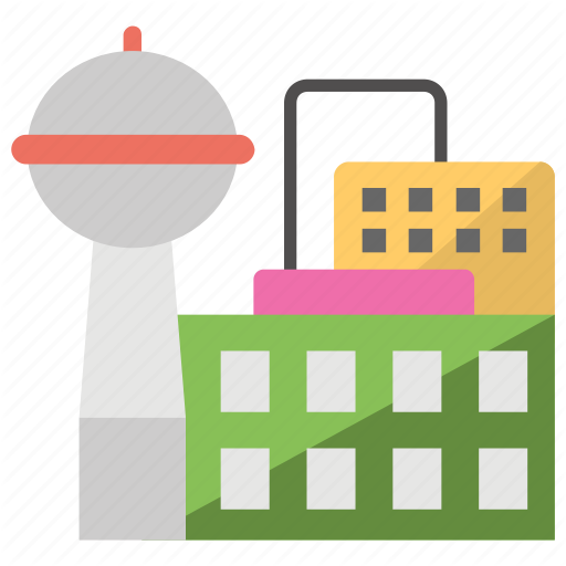 Factory, Industrial Area, Industry, Manufacturing Plant, Refinery Icon