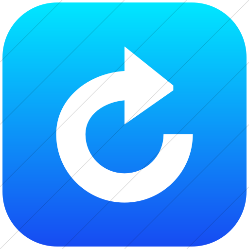 Flat Rounded Square White On Ios Blue Gradient