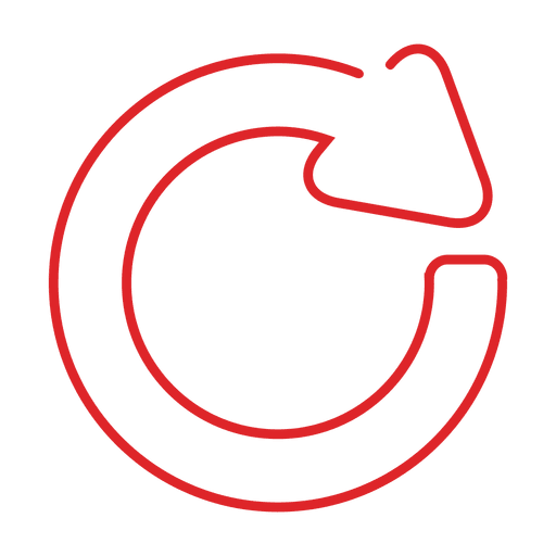 Red Refresh Line Icon