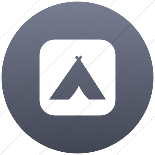 Flat Circle White On Blue Gray Gradient Ocha