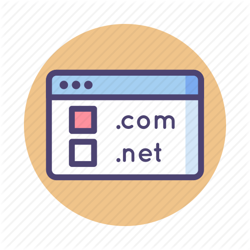 Com, Net, Domain, Domain Search, Registration Icon