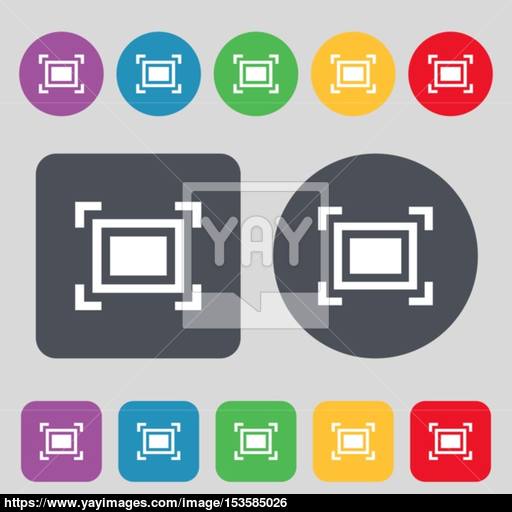 Crops And Registration Marks Icon Sign A Set Of Colored