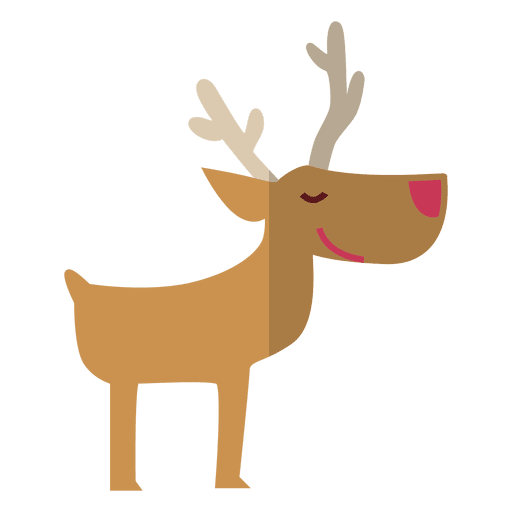 Reindeer Standing Flat Icon