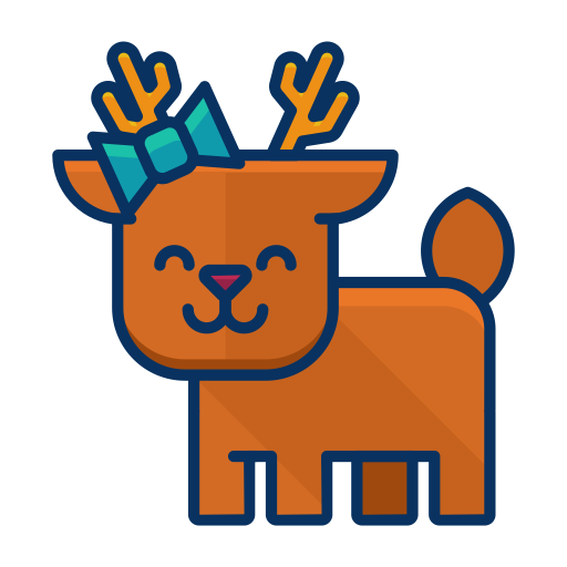 Happy, Animal, Forest, Deer, Reindeer Icon