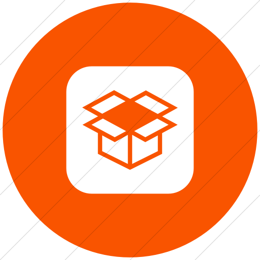 Flat Circle White On Orange Ocha Humanitarians Inverse