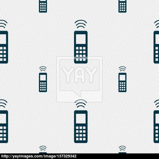 The Remote Control Icon Sign Seamless Pattern With Geometric