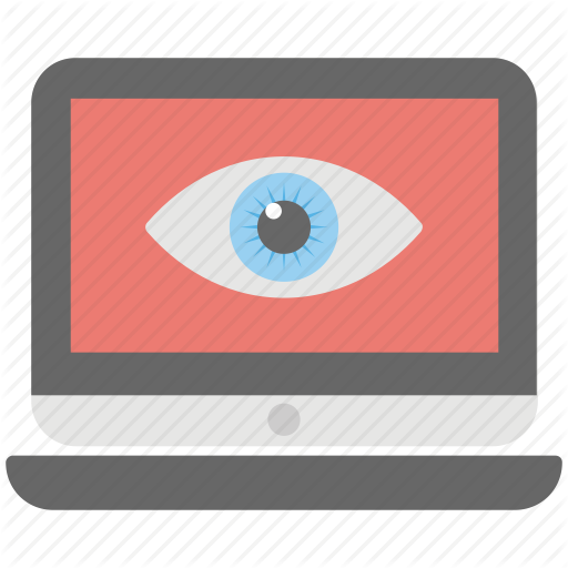 Digital Security, Laptop Eye, Online Presence, Remote Monitoring