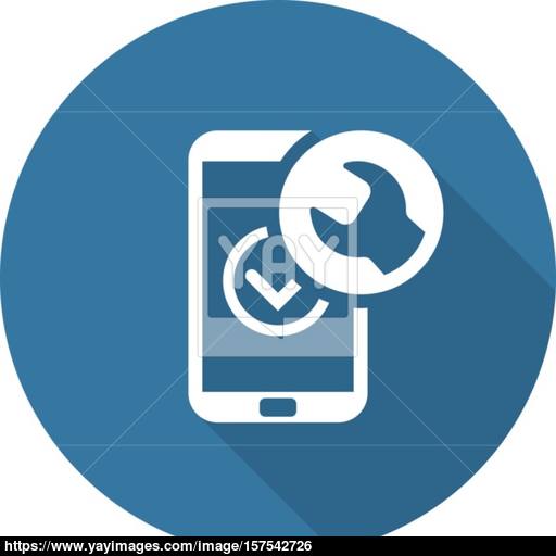 Mobile Repair Icon Flat Design Vector