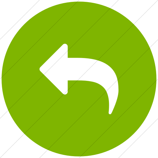 Flat Circle White On Green Bootstrap Font Awesome Reply