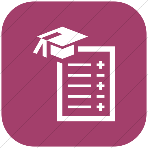 Flat Rounded Square White On Pink Iconathon Report Card