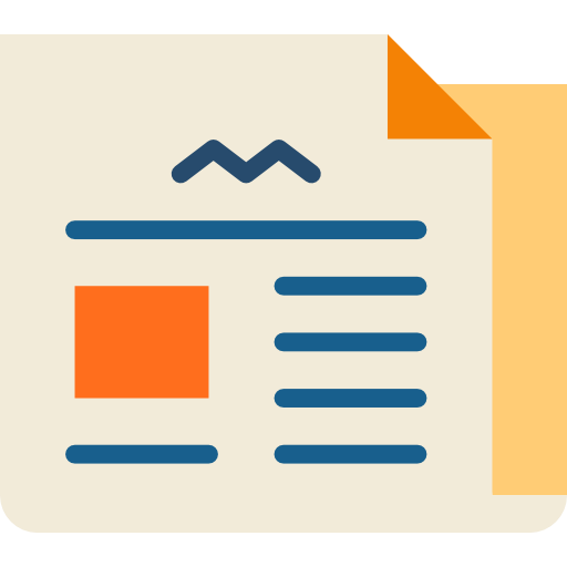 Newspaper, News Report, Journal Icon
